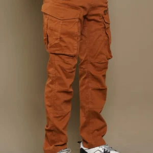 Cargo Chinos Slim fit six Pocket with chain ( Orange)